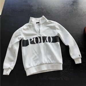 KIDS POLO HALF ZIP SWEATER